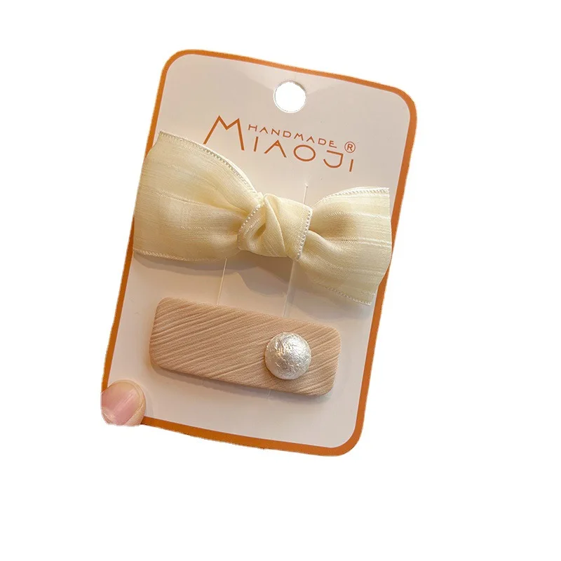 2Pcs/Set Girls Cloth Hair Clips Baby Cute Bow Hairpins Kids Floral Hairclip Lace Embroidery Hair Pins And Clips Hair Accessories