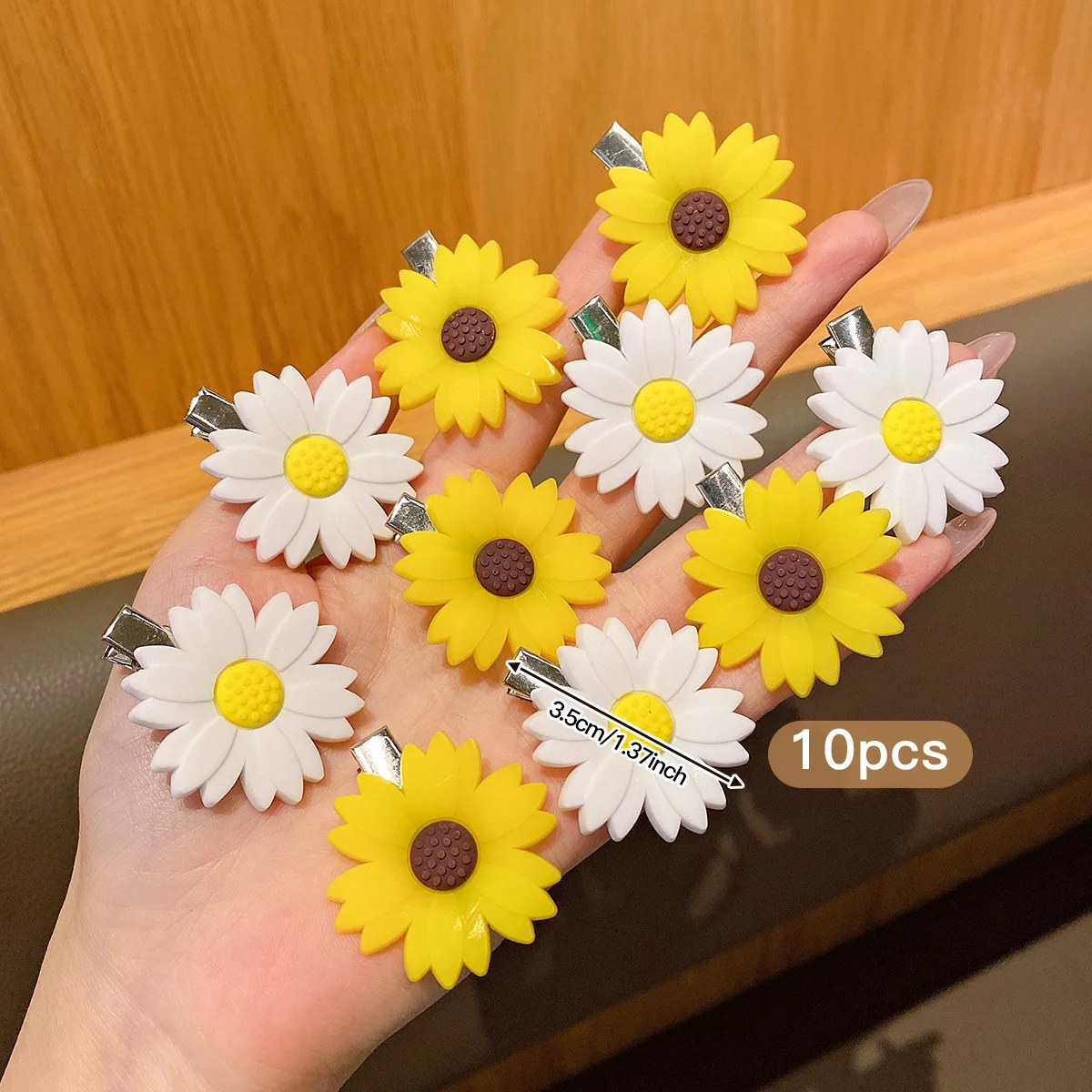 10 Sunflower Hair Clips Sweet and Stylish Flower Hair Clips Suitable for Daily Use Hair Accessories