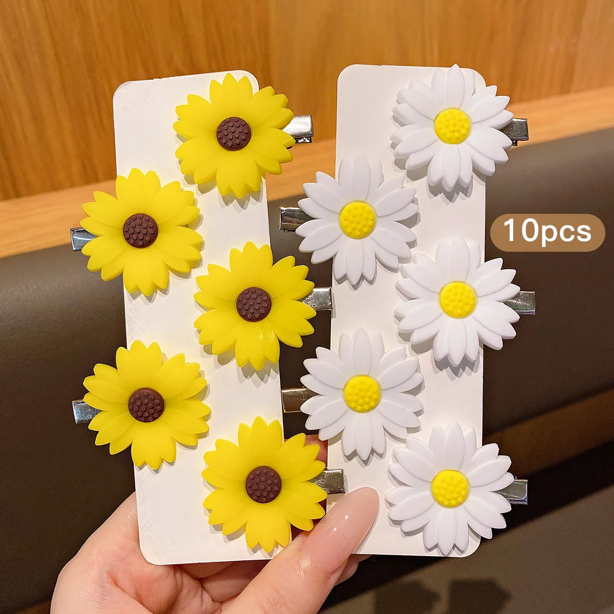 10 Sunflower Hair Clips Sweet and Stylish Flower Hair Clips Suitable for Daily Use Hair Accessories