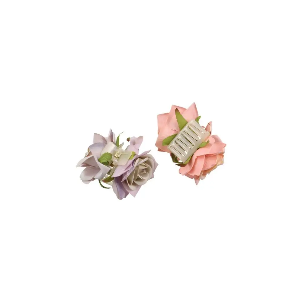Fashion Peony Flower Flower Hair Claw Cloth Shark Clip Rose Hair Clip Cute Hairpin Korean Style Headwear Large Shark Clip Daily