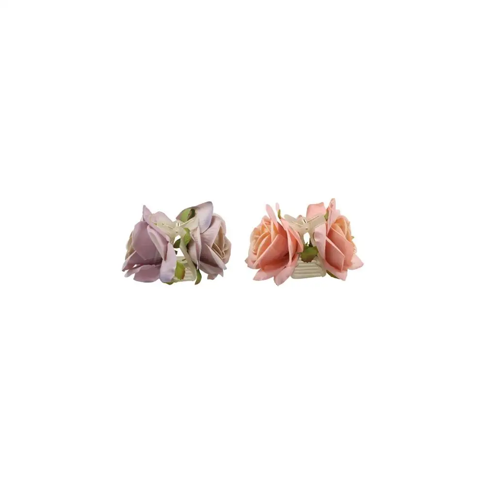 Fashion Peony Flower Flower Hair Claw Cloth Shark Clip Rose Hair Clip Cute Hairpin Korean Style Headwear Large Shark Clip Daily