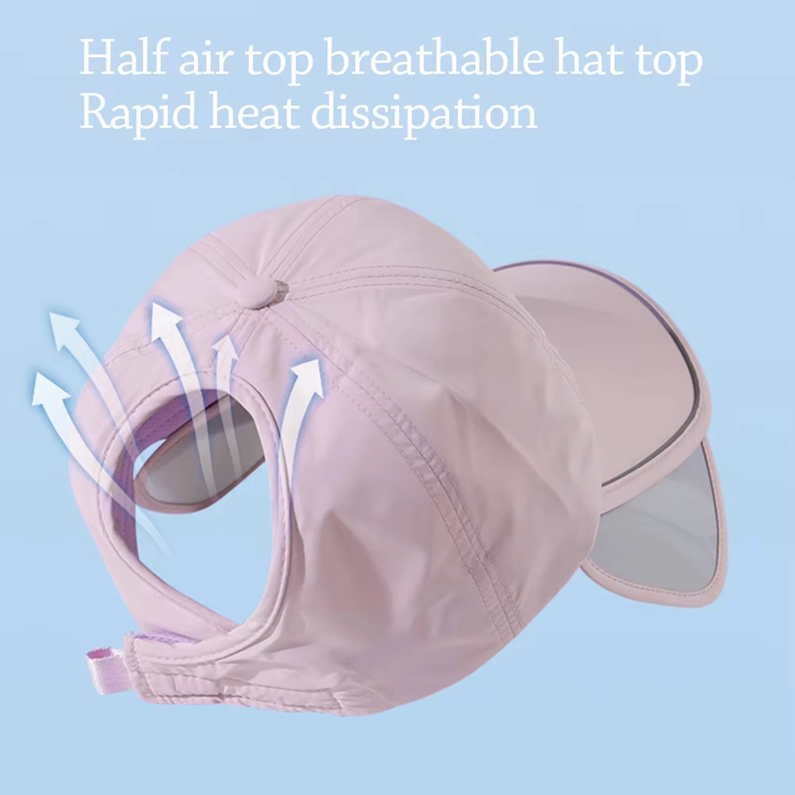 Outdoor Sun Hat Golf UV Protection Wide Brim Summer Sports Cap Full Face Cover Adjustable for Men Women