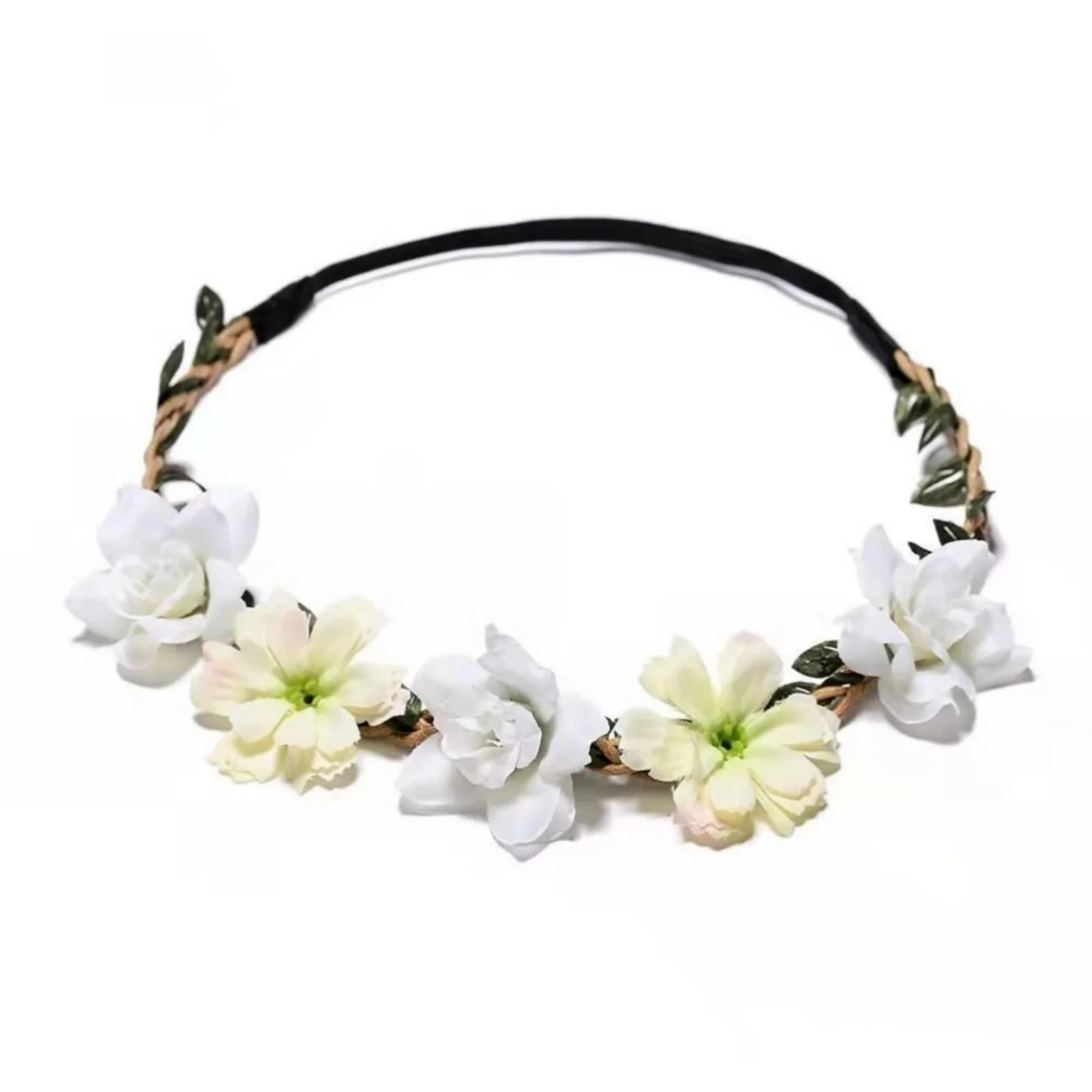 1PC Bride and Bridesmaid Headpiece, Flower Wreath, Hairband, Hair Accessory, Wrist Flower, for Travel, Seaside Vacation