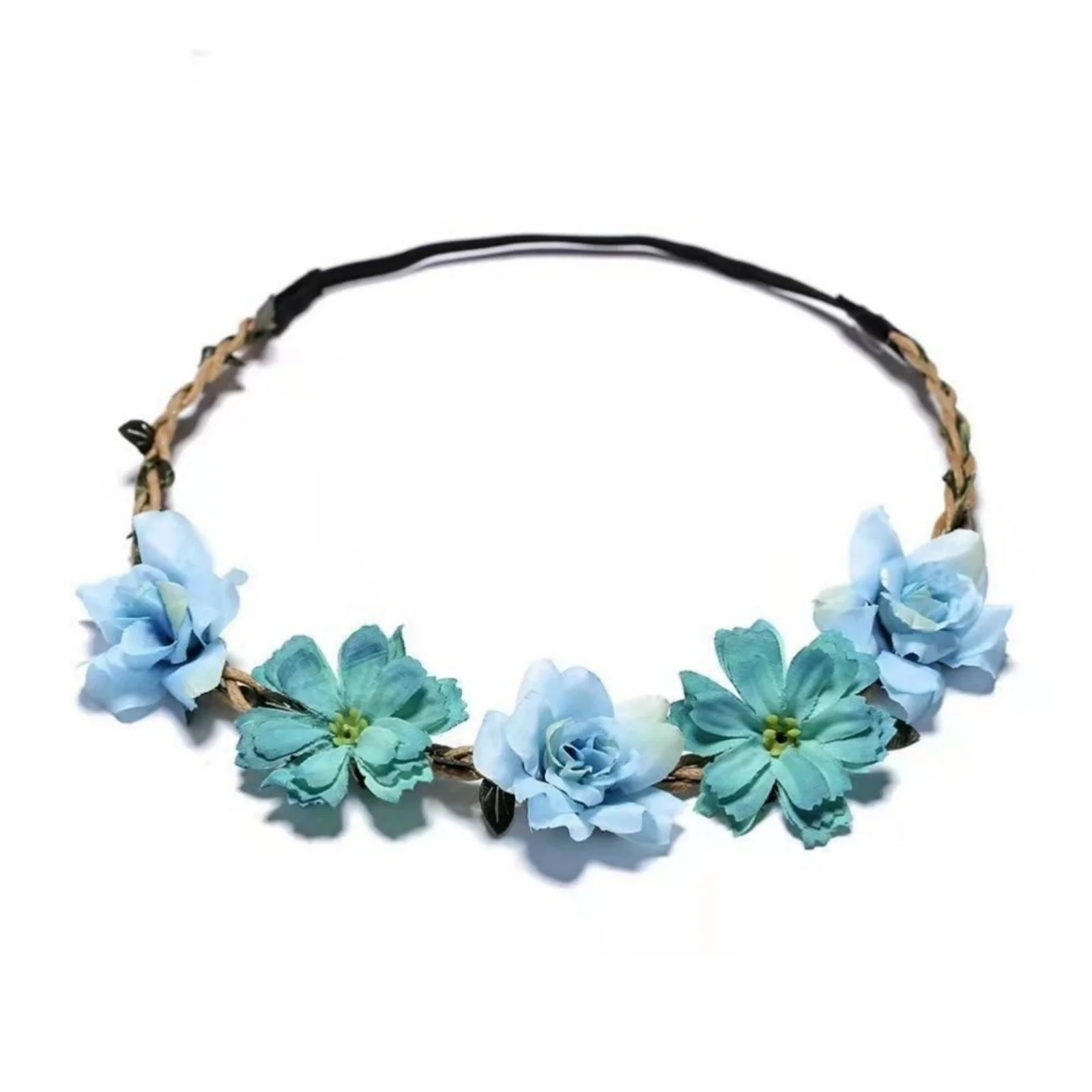 1PC Bride and Bridesmaid Headpiece, Flower Wreath, Hairband, Hair Accessory, Wrist Flower, for Travel, Seaside Vacation