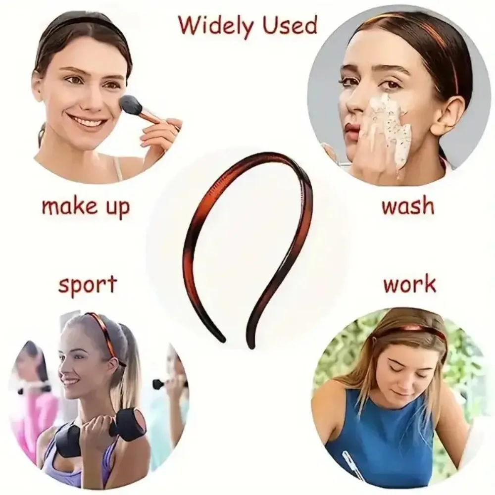 Vintage Sunglasses Shaped Headband Anti-Slip Acrylic Leopard Print Hair Hoop For Women Girls Makeup, Sports, Washing Face, Work