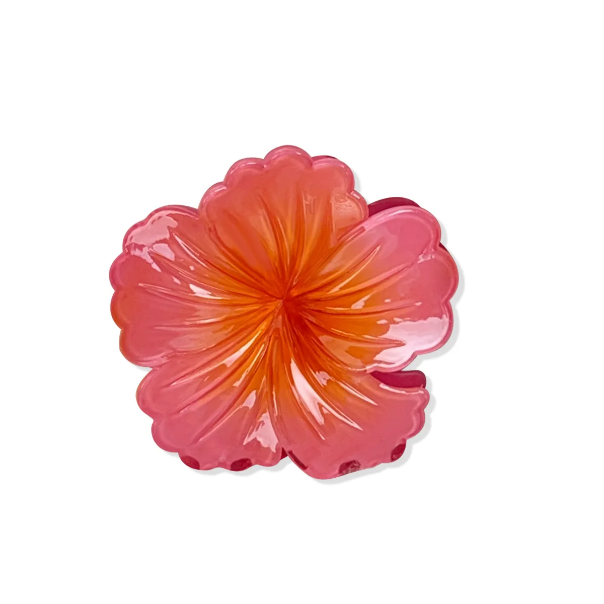 Hawaiian Gradient Hair Clips Flower Hair Claws Women Medium Size Fashion Headwear Hairpin Crab Barrette Hair Accessories