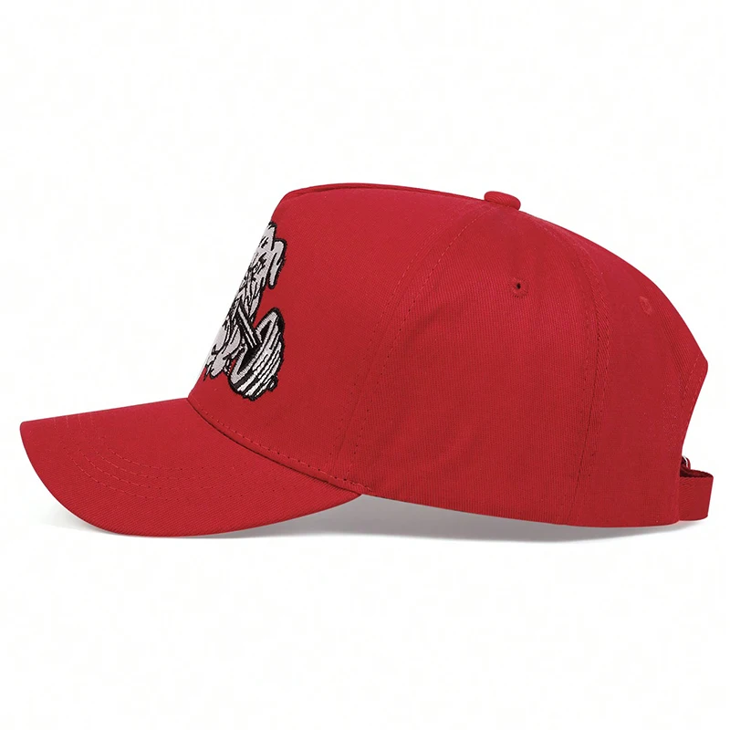Unisex Bulldog Dumbbells Embroidery Baseball Caps Spring Autumn Outdoor Adjustable Casual Hats Sunscreen Hat Sports Cap
