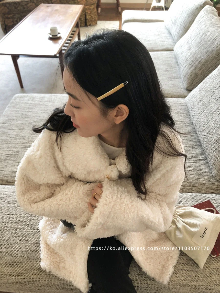 Jennie's candy colored buckle clip~South Korean France small bangs clip, broken hair clip, side clip with a straight line clip