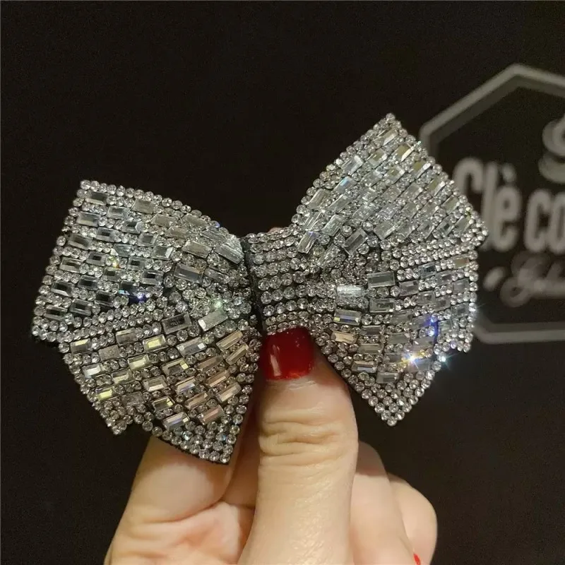 Light Luxury Fashion Bow Rhinestone Hairpin Super Shiny Hair Accessories For Women