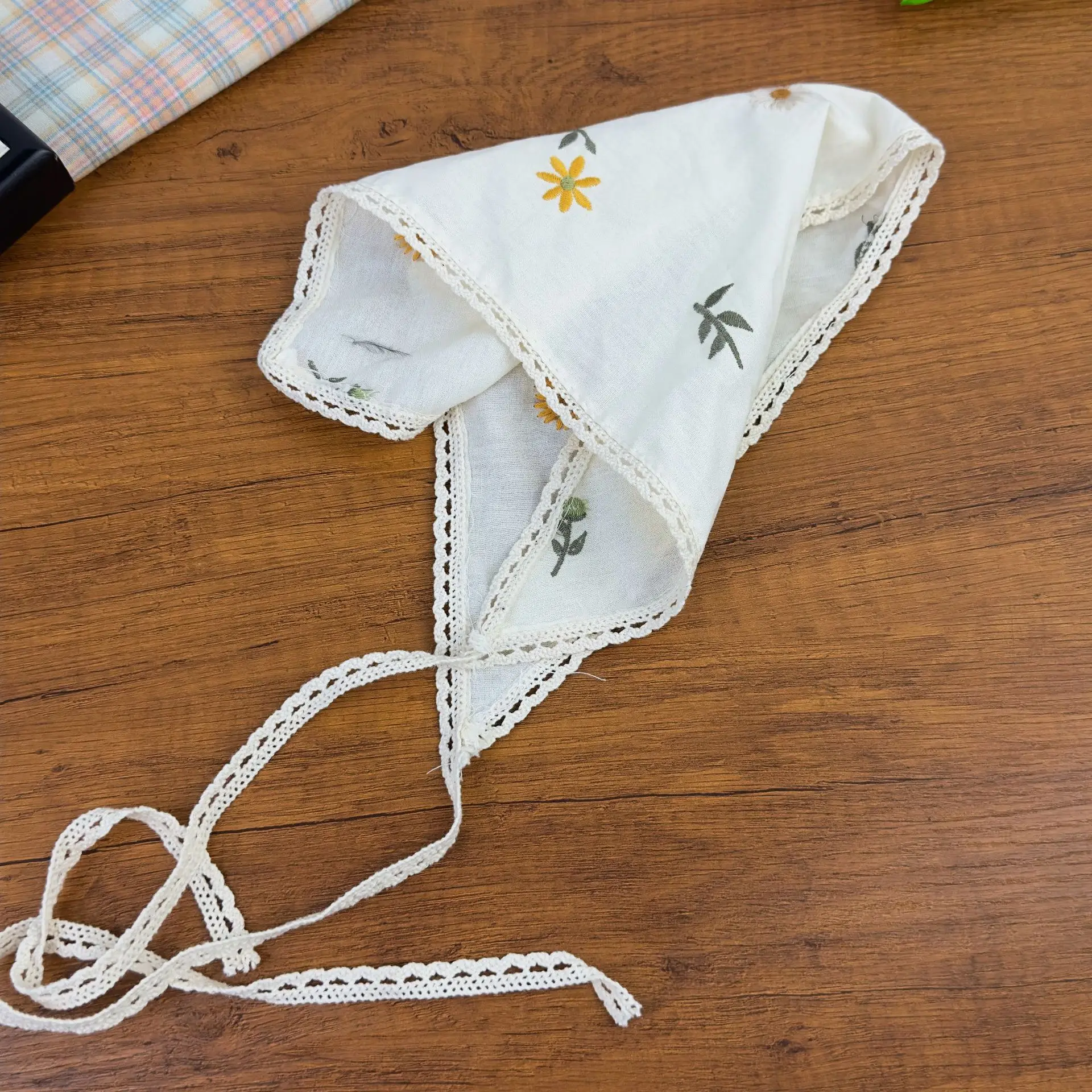 Fabric Printing Triangle Scarf Flower Hair Bands Women Sweet Retro Headwarps Turban Bandana Headbands for Girl Hair Accessories