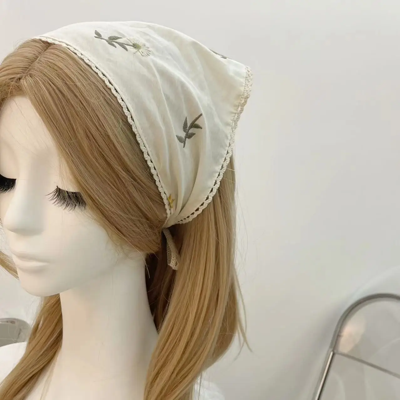 Fabric Printing Triangle Scarf Flower Hair Bands Women Sweet Retro Headwarps Turban Bandana Headbands for Girl Hair Accessories