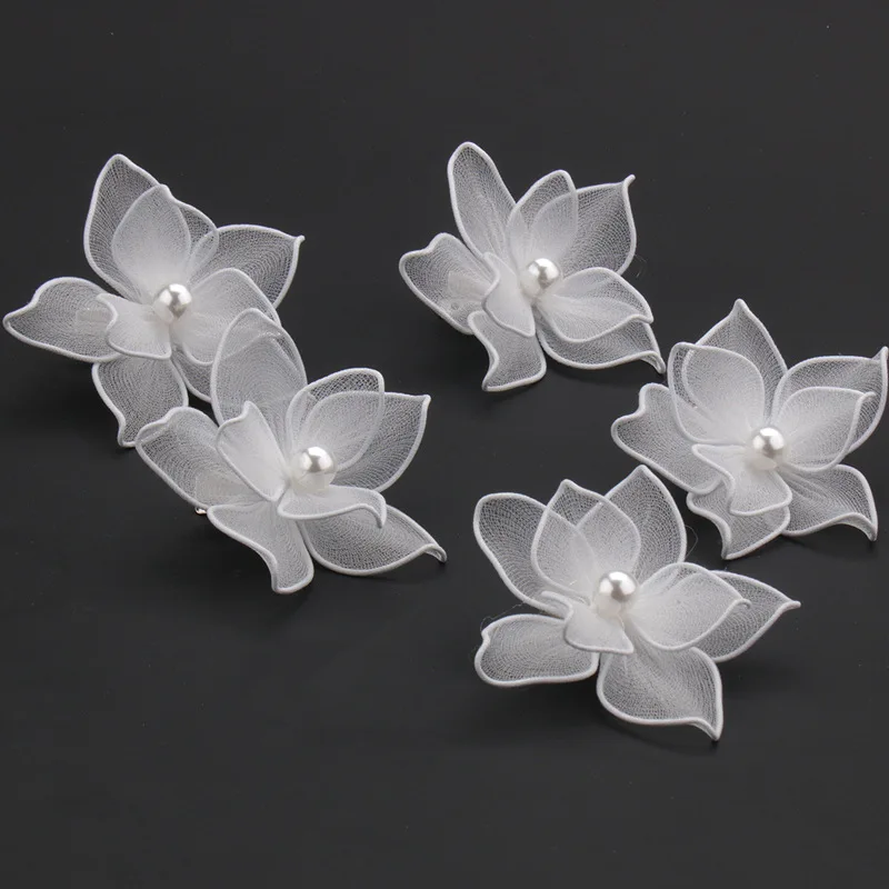 Pure Handmade Fabric Flower Styling Hair Accessories Multi-Layer Hairpin Popular Headdress Bride Wedding Accessories