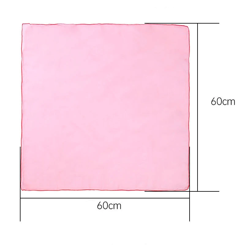 6 Solid Colors Thin Chiffon Nylon Silk Scarf Magic Show Performance Dance Candy Square Scarf Transparent Neckerchief Shawl
