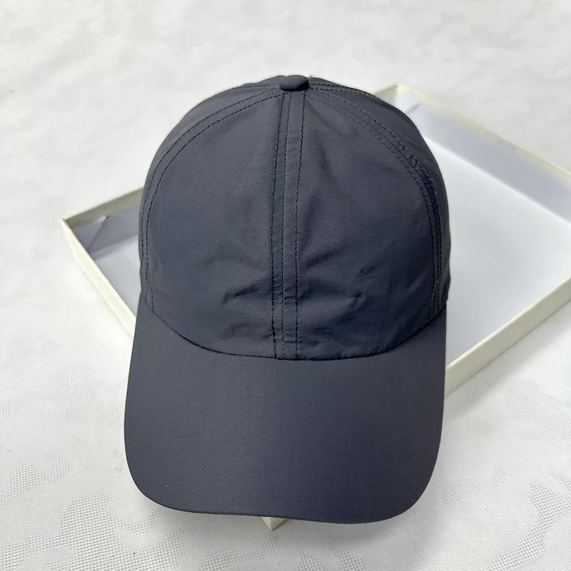 Summer Quick-dry Baseball Cap for Men Sun Hat Solid Color 100% Polyester Adjustable Cool Outdoor Riding Hiking Caps for Male