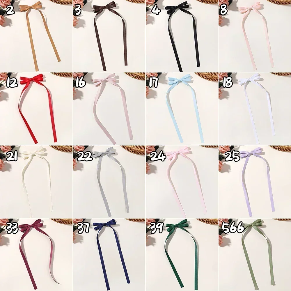 2pcs Cute Ribbon Bow Headband Long Tassel Hair Clip Women's Hair Accessories Girls Party Headwear Side Clips Wholesale