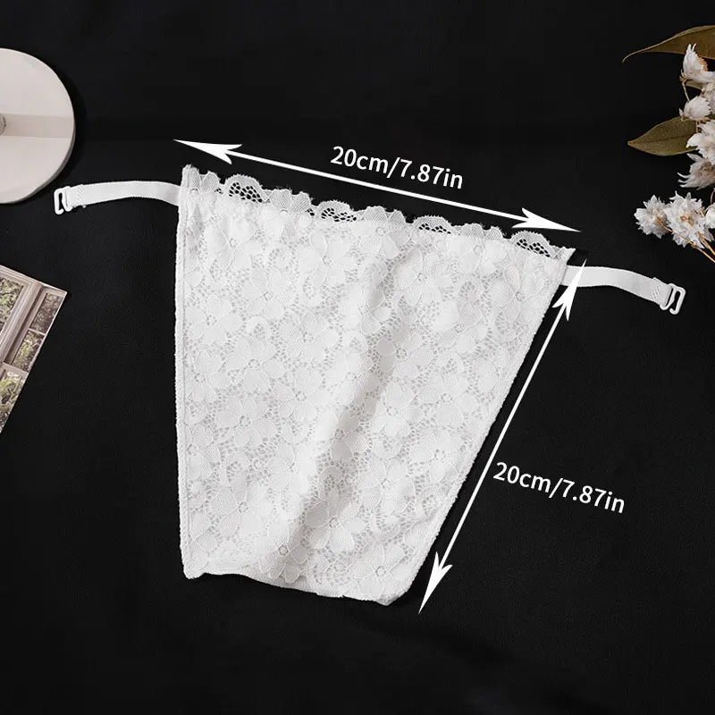 Summer Lace Strapless Collar Anti-slip Female False Collar Detachable Collar Cover for Low Neckline
