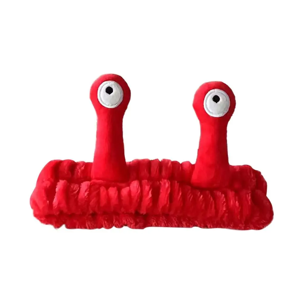 Women Coral Fleece Cartoon Snail Headband Make up Elastic Spa Hairband Skin Care Face Wash Hairband Women Girl