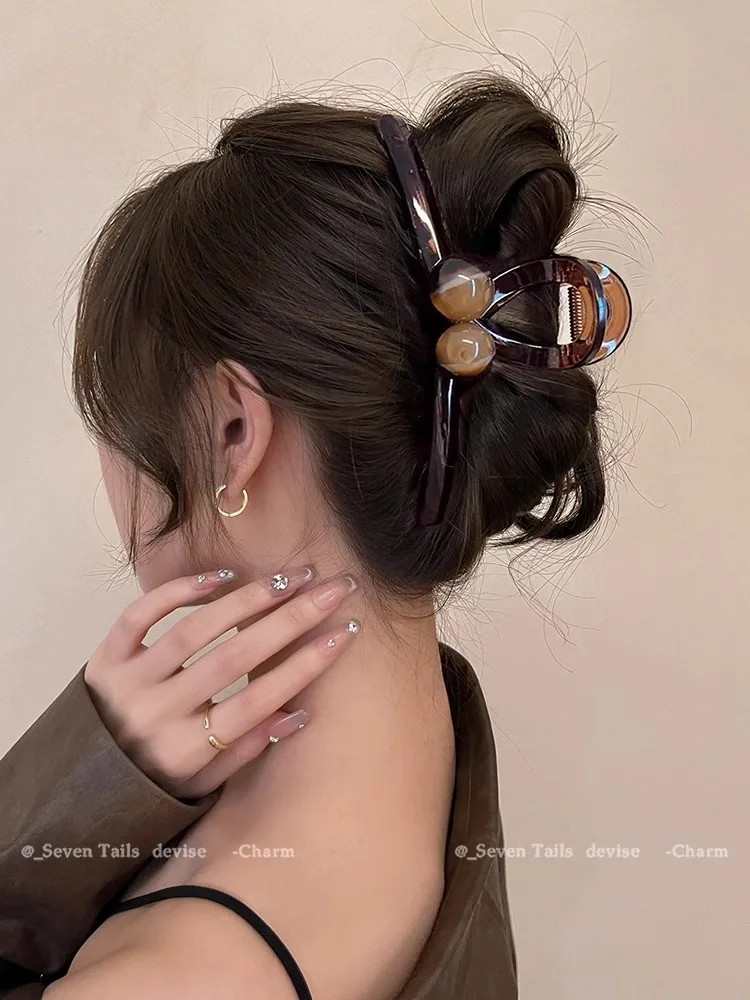 Japanese and Korean disc hair shark clip for Women, Non-Slip Kawaii Updo Claw Clip, Daily Party Gift Evening Wedding Trendy