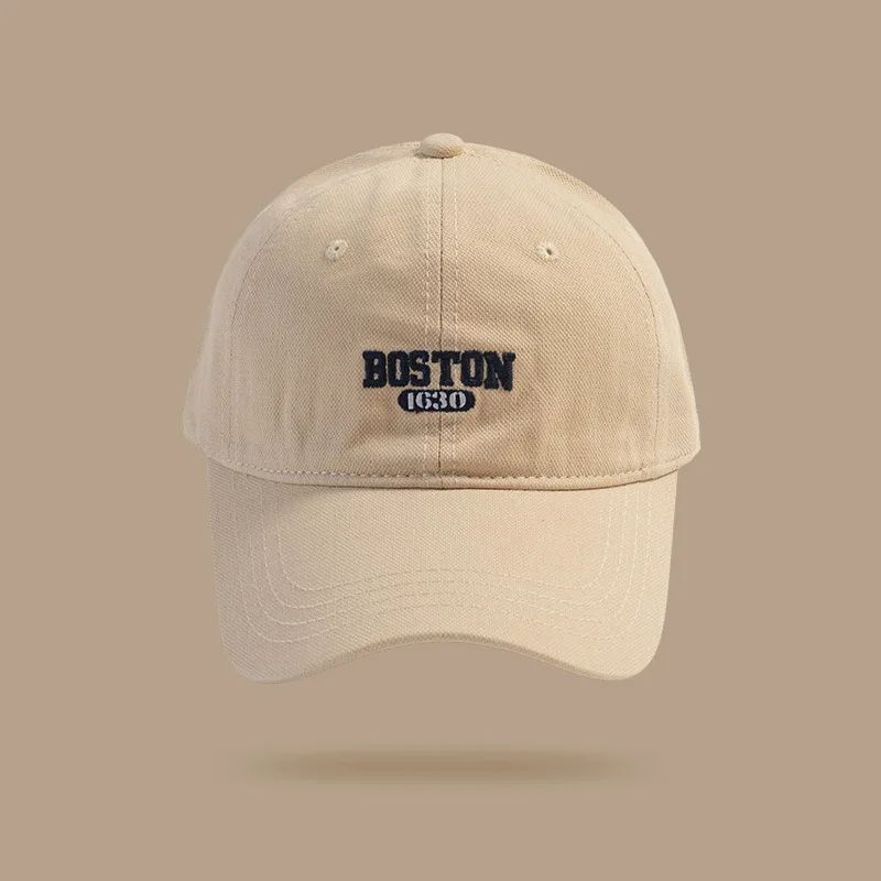 Pink Sweet Girl Ins Embroidered Duck Tongue Hat Versatile Curved brimmed Men's Baseball Hat Spring and Autumn