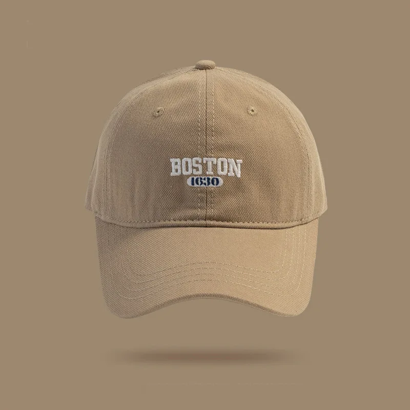 Pink Sweet Girl Ins Embroidered Duck Tongue Hat Versatile Curved brimmed Men's Baseball Hat Spring and Autumn