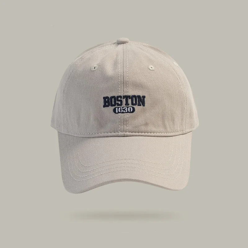 Pink Sweet Girl Ins Embroidered Duck Tongue Hat Versatile Curved brimmed Men's Baseball Hat Spring and Autumn