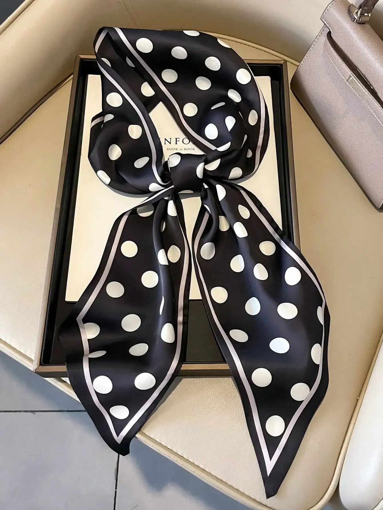 1pc Small Satin Scarf Decorative Neck Scarf Headband Hair Tie Bundle Bandana,Hair Band,Head Band Ideal For Dressing Up Your Look