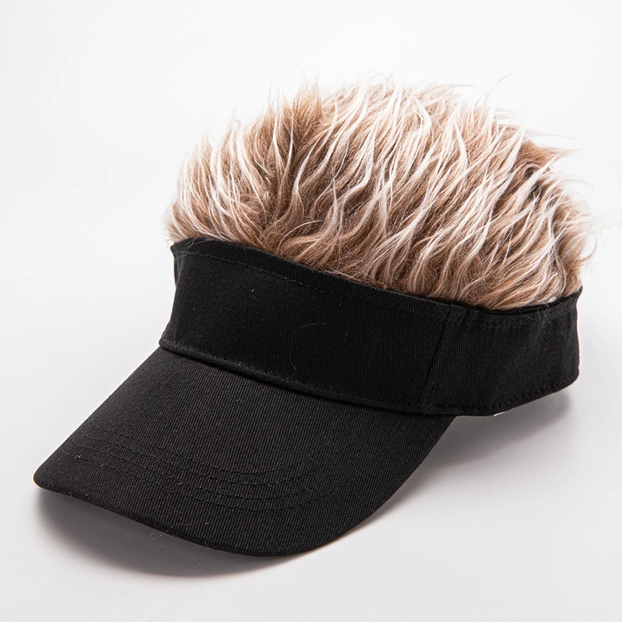 Creative Performance Wig Golf Baseball Hat Hip-Hop Sun Hat Funny Duck Tongue Sun Hat Men's And Women's Pointed Wig Hat