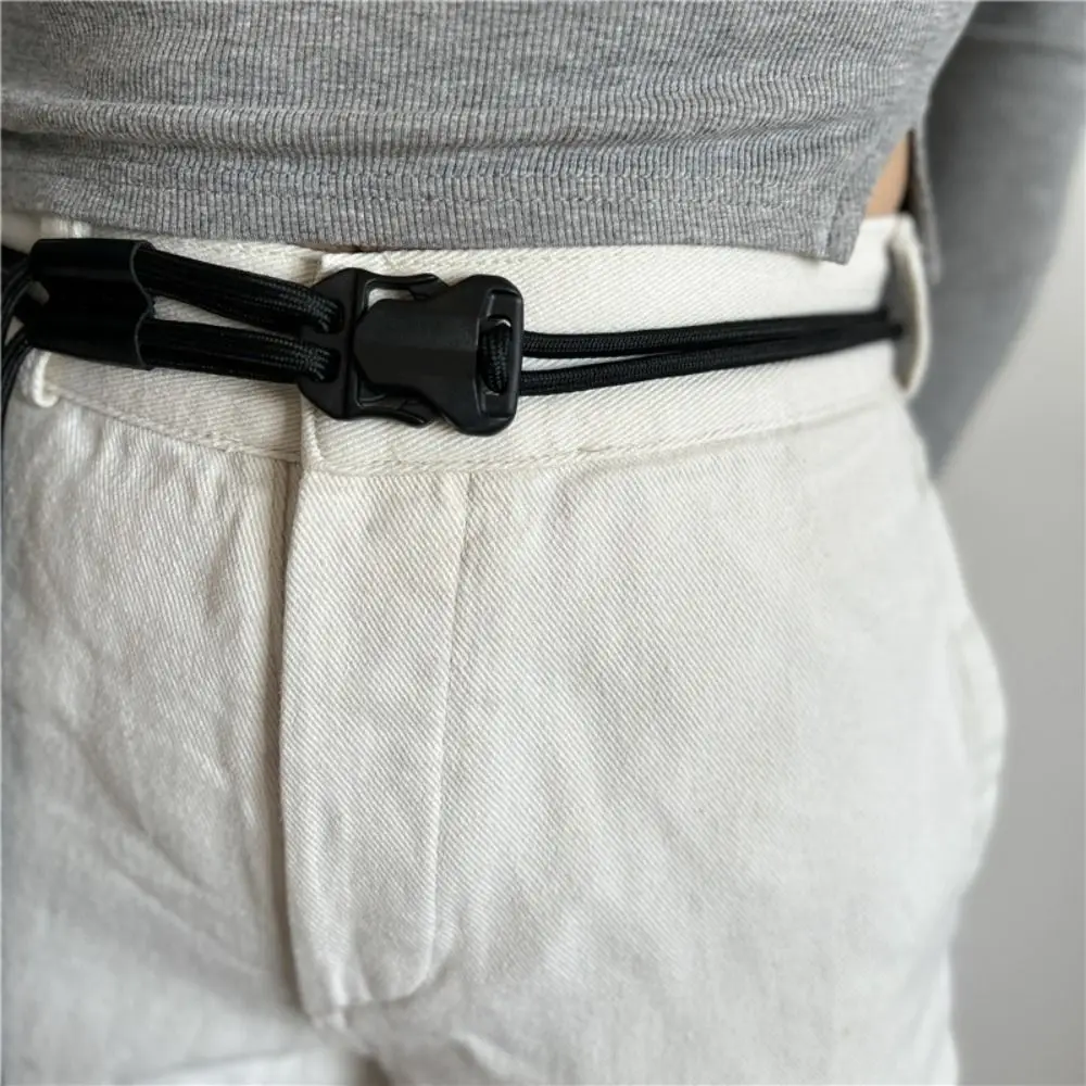 Trend Quick Release Snap Buckle Double Rope Belt Luxury Design Versatile Student Jeans Pants Belt Waist Rope