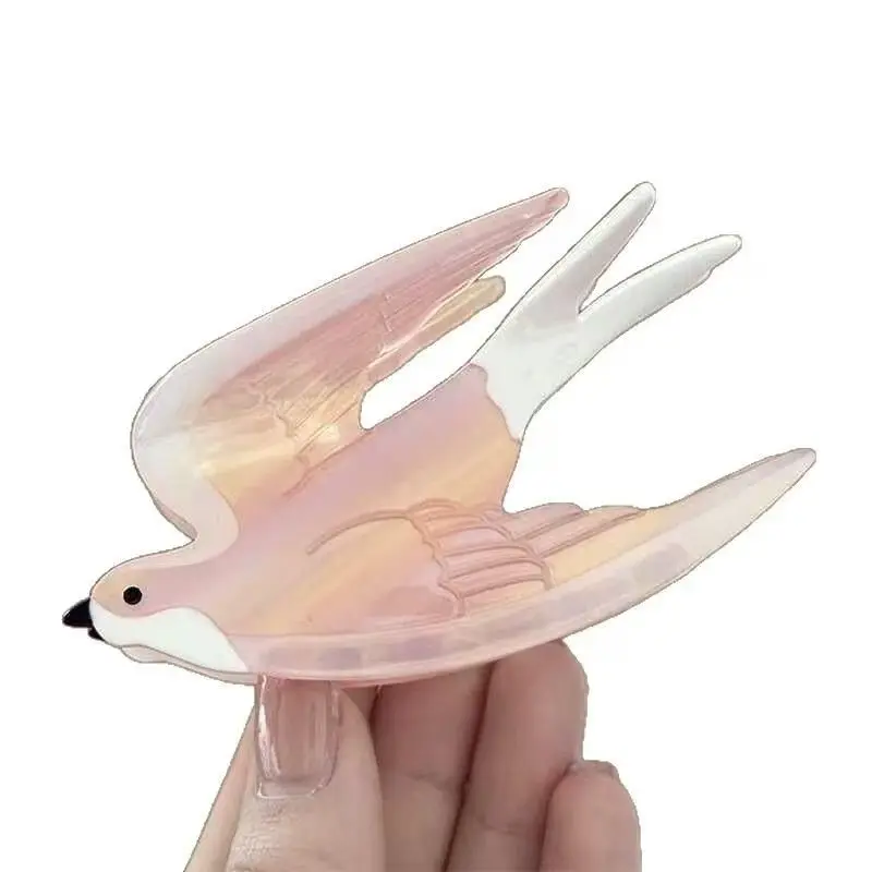 1/2pcs Sweet and cute new vinegar hair clip, bird animal, shark clip, swallow clip, dished hair, ponytail clip, hair catcher