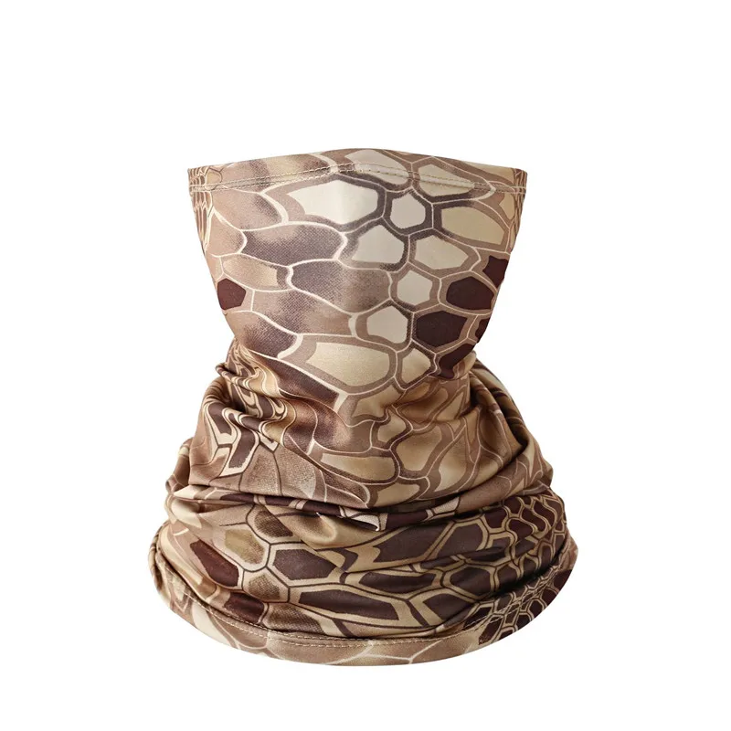 Women Men Ice Silk Face Cover Neck Tube Outdoor Sports Bandana Scarf Breathable Hiking Scarf Neck Gaiter Camo Army Bandana