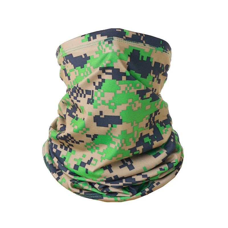 Women Men Ice Silk Face Cover Neck Tube Outdoor Sports Bandana Scarf Breathable Hiking Scarf Neck Gaiter Camo Army Bandana