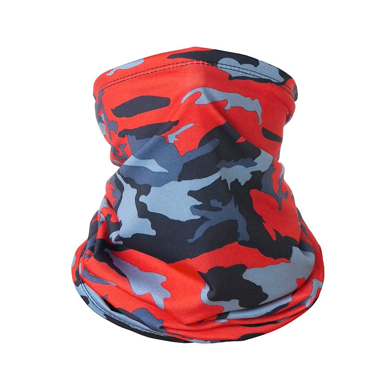 Women Men Ice Silk Face Cover Neck Tube Outdoor Sports Bandana Scarf Breathable Hiking Scarf Neck Gaiter Camo Army Bandana