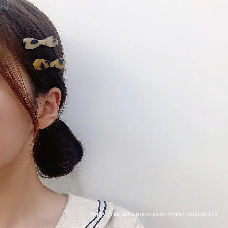 French mini small broken hair clip~Korean France bow duckbill clip top clip bangs clip side clip
