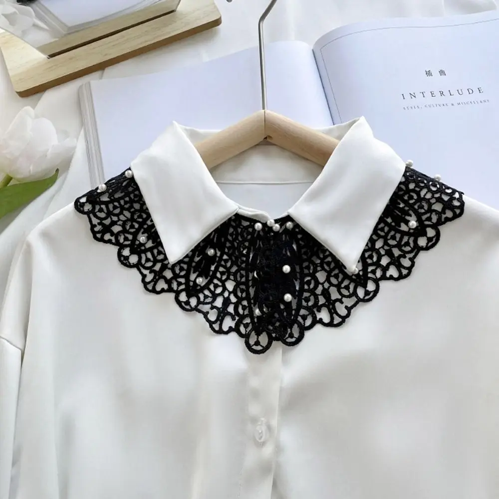 Doll Collar Lace Fake Collar Pearl Clothes Accessories Decoration Shirt Collar Dress Decorative Shoulder Detachable Shawl