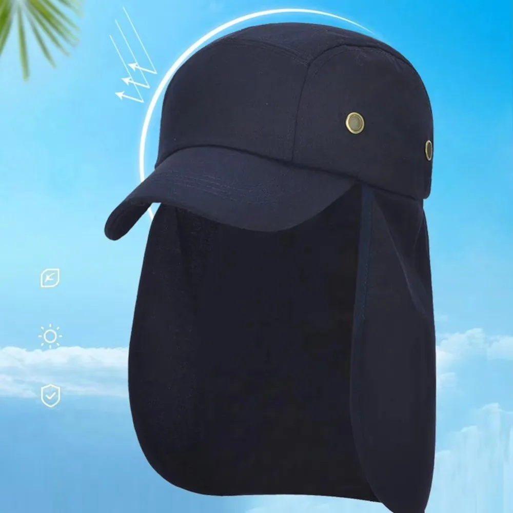 Summer Anti-UV Sun Hat With With Neck Protection Shawl Outdoor Mountaineering Fishing Baseball Cap Casual Peaked Cap For Travel