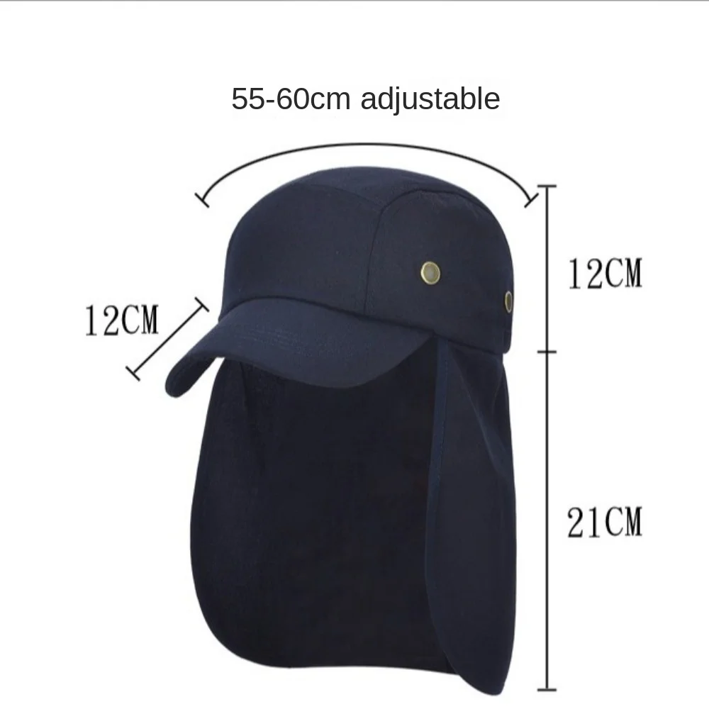 Summer Anti-UV Sun Hat With With Neck Protection Shawl Outdoor Mountaineering Fishing Baseball Cap Casual Peaked Cap For Travel