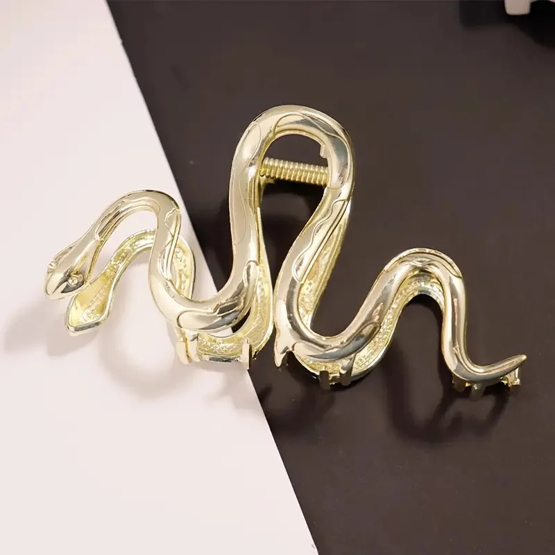 1pc metal snake clip simple style shark clip anti-slip ponytail clip elegant hair clip headpiece