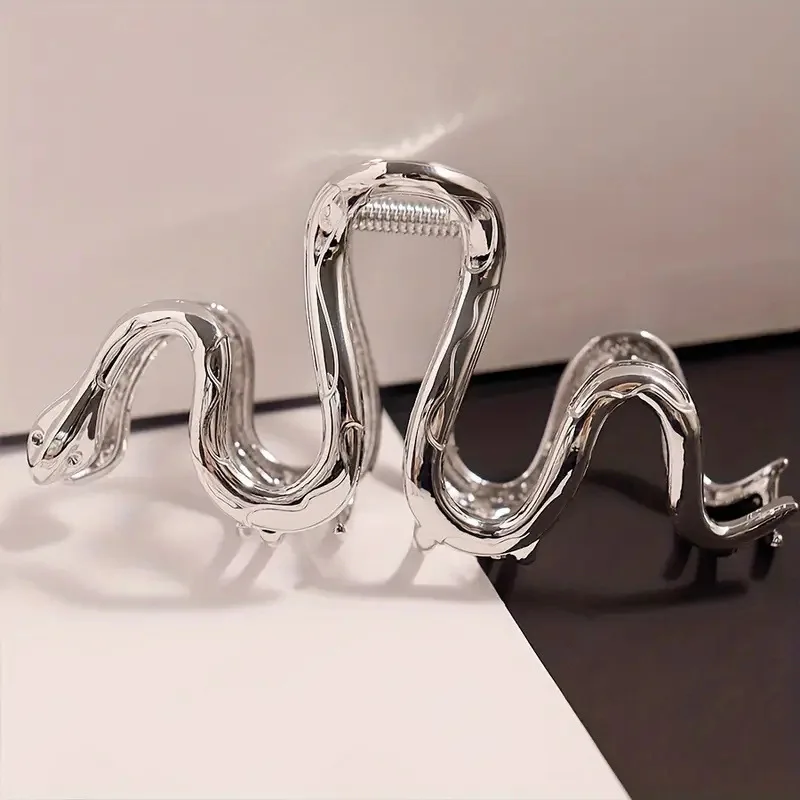 1pc metal snake clip simple style shark clip anti-slip ponytail clip elegant hair clip headpiece