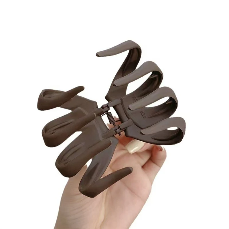 Elegant Solid Pumpkin Shape Plastic Hair Claw For Women Back Head Headband Hair Claw Clip Hairpin Fashion Hair Accessories