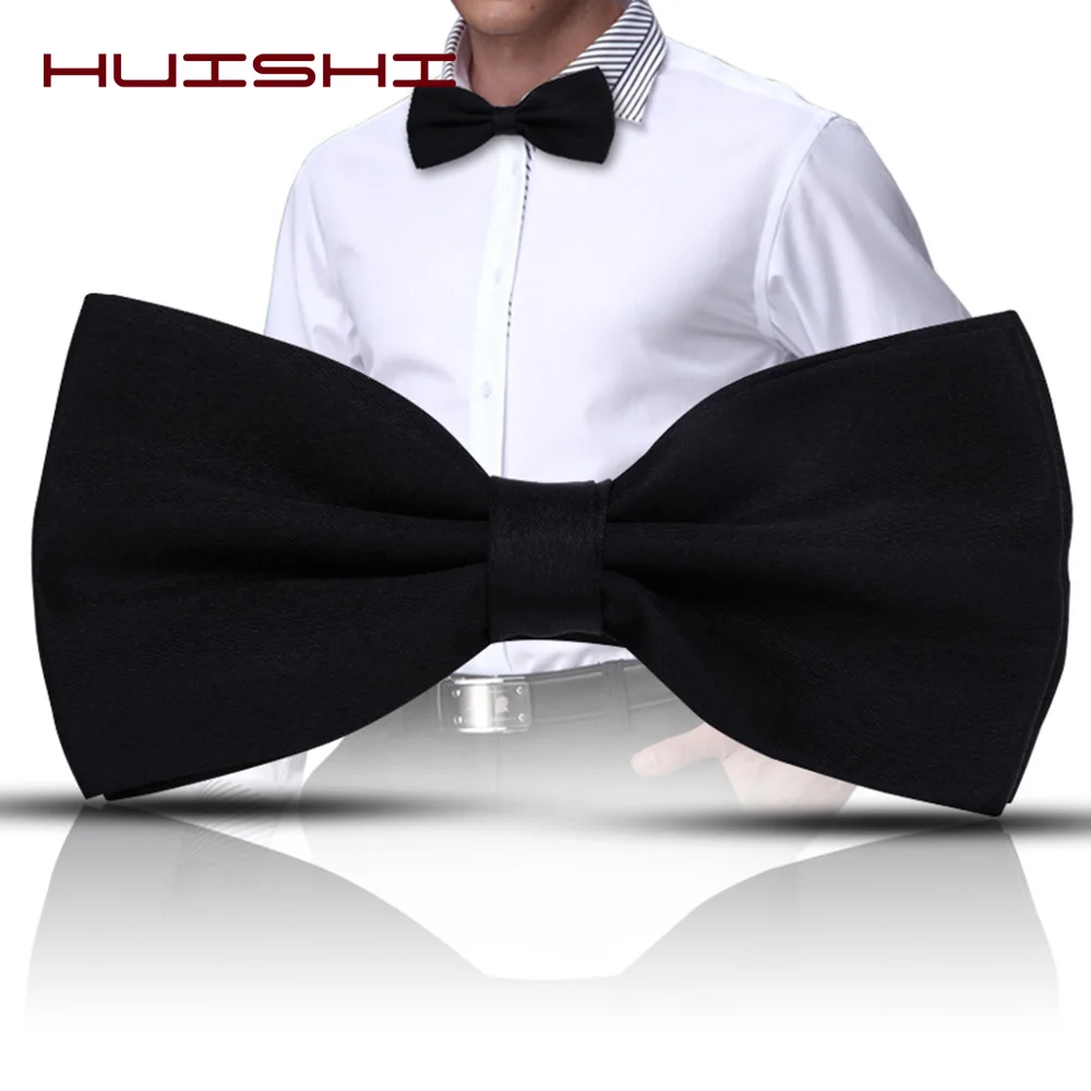 Men Bowtie Solid Color Bow Tie Man Classic Black White Green Wine Neck Butterfly Adjustable Fit Wedding Ties Accessories Gifts