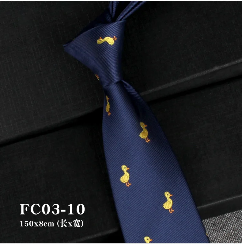Mens Retro French Style Men's Formal Tie Professional Business British Luxury Wedding Banquet Groom Red Blue Birds Duck Ties