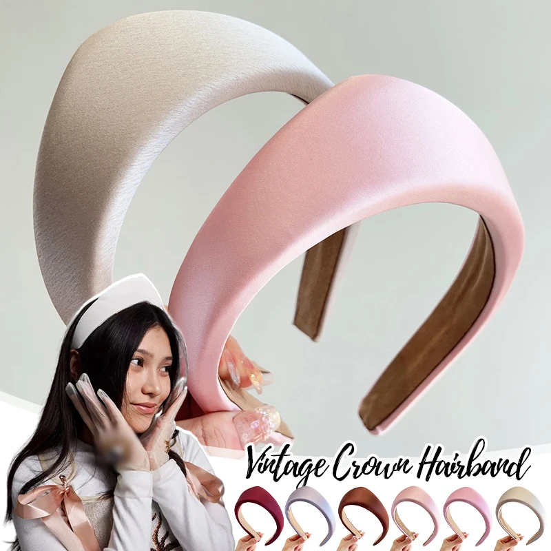 1pc Women Simple Velvet Hairband Anti Slip Adult Hair Clip Wide Edge Headband Girls 2025 New Hair Accessory