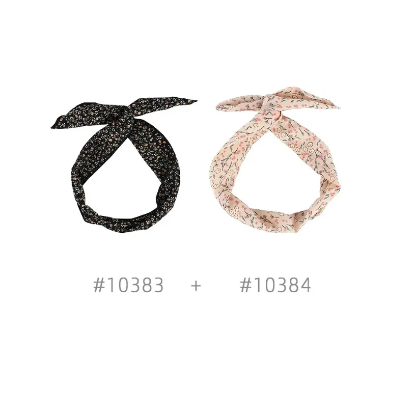 Floral Bow Bunny Ear Headbands face Wash Hair Bands with Metal wire Cross Hair hoop Hairband Summer Beach Hair Accessories