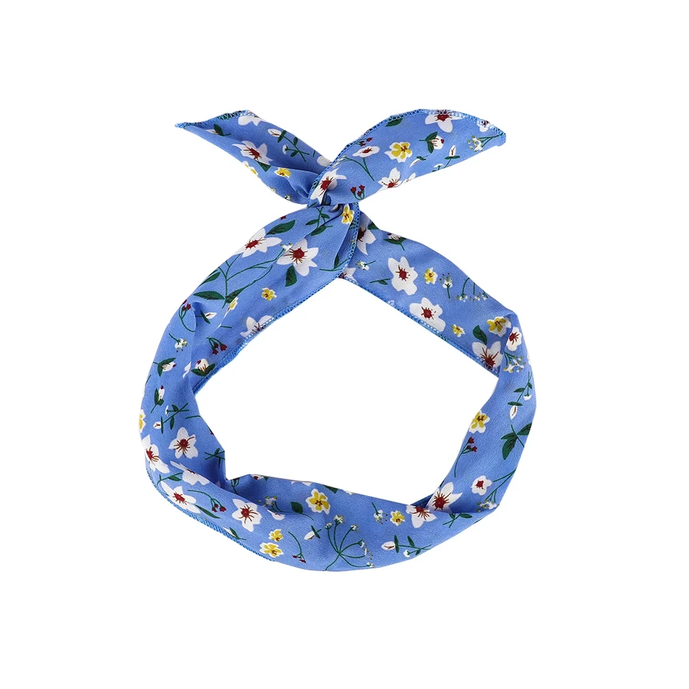 Floral Bow Bunny Ear Headbands face Wash Hair Bands with Metal wire Cross Hair hoop Hairband Summer Beach Hair Accessories