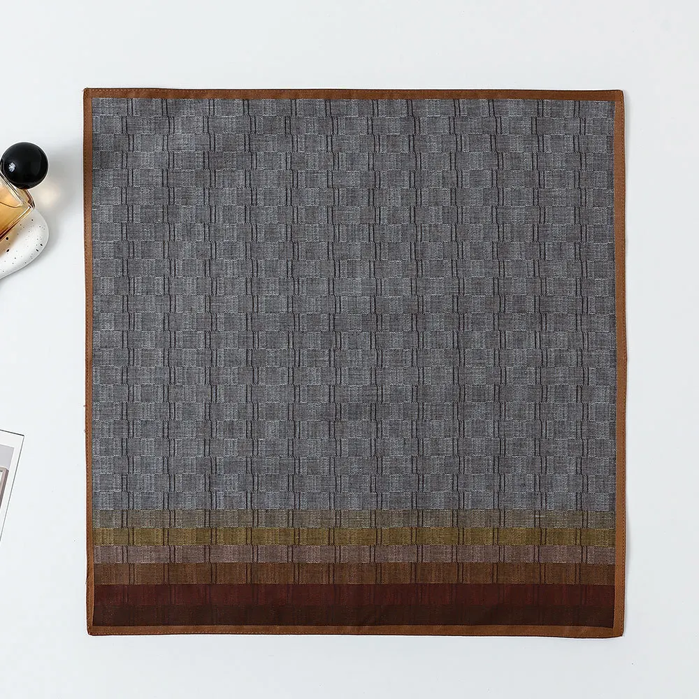 3/6PCS Men's Cotton Yarn-dyed Contrast Color Plaid Handkerchief Classic Vintage Nostalgic Soft and Comfortable Thin 43cm