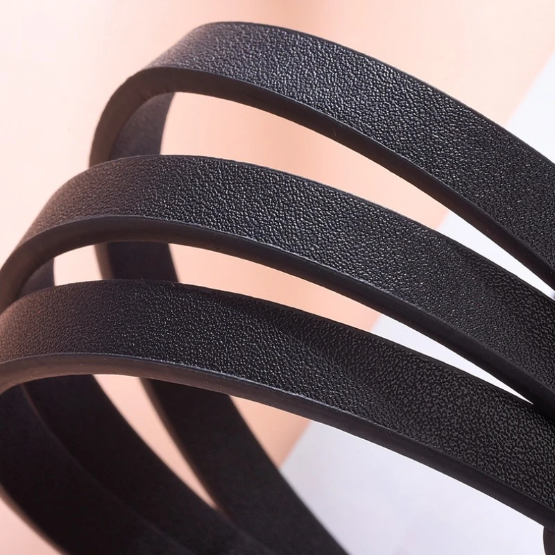 Simple Thin Belts for Women Summer Dress Belt Lightweight 110cm Long Solid Color PU Band Belts