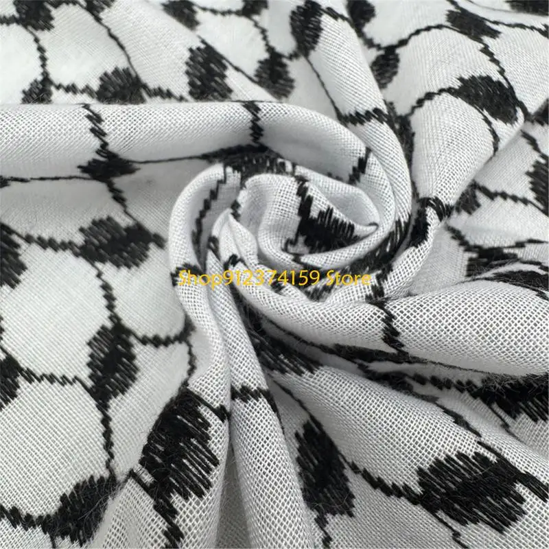 G5AE Comfortable Arafat Headscarf Keffiyeh Scarf for Men Everyday Use Cultural Event