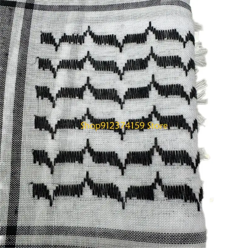 G5AE Comfortable Arafat Headscarf Keffiyeh Scarf for Men Everyday Use Cultural Event