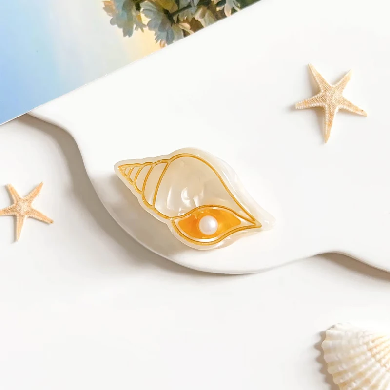 Cartoon marine small animal hairpins are small and delicate acetate pan hairpins, horsetail half-tied shark clips