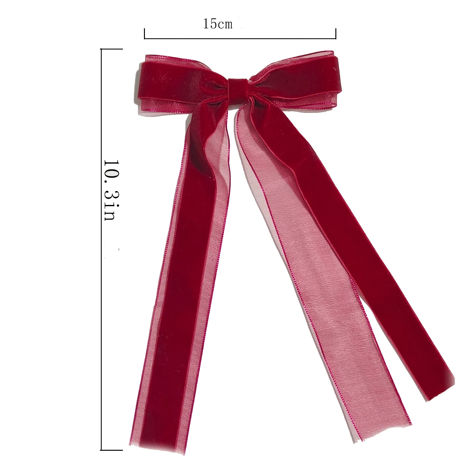 A Vintage and High-End French Hairpin with a Mesh Velvet Bow Ribbon
